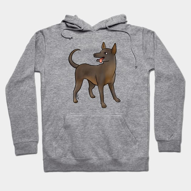 Dog - Xoloitzcuintli - Bald Brown Hoodie by Jen's Dogs Custom Gifts and Designs